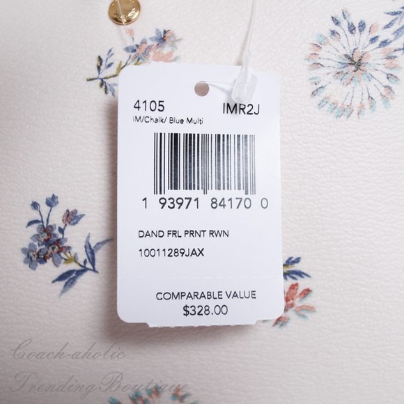 NWT Coach Dandelion Floral Print Rowan Satchel - Picture 9 of 13